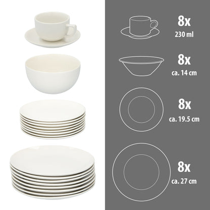 Alpina Serviesset 8 Persoons – 40 Delig Wit Servies 🍽️