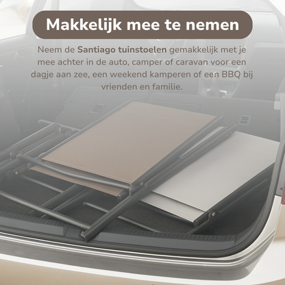 Lifetime Garden Santiago Tuinstoelen Set van 2 – Verstelbaar & Opvouwbaar