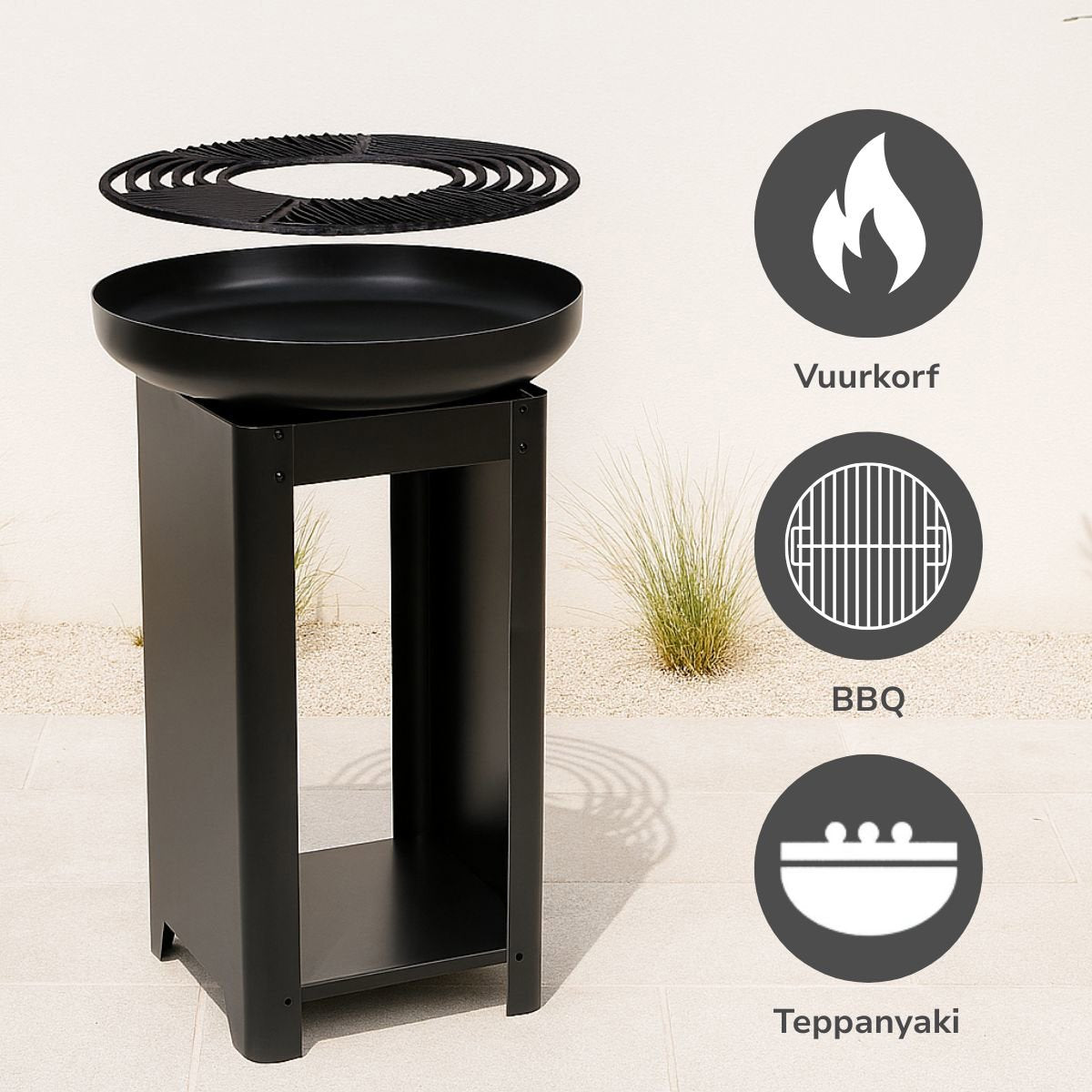 alpina Vuurkorf met Teppanyaki Grill – Warmte en Koken in Één