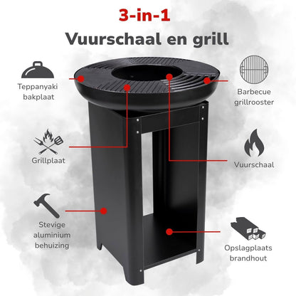 alpina Vuurkorf met Teppanyaki Grill – Warmte en Koken in Één