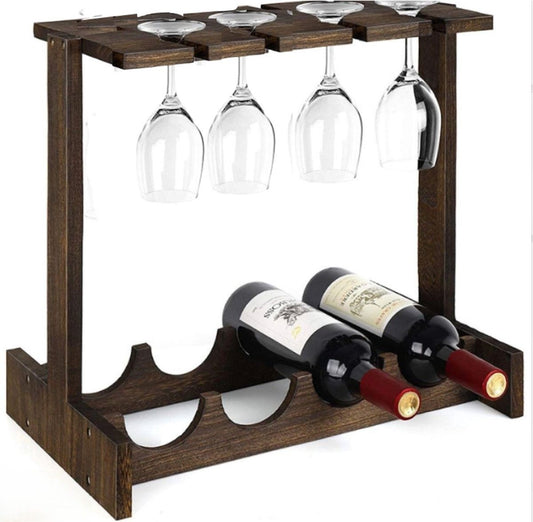 Wijnrek Met Wijnglashouder (1 stuk)